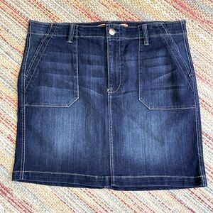 Seven7 Medium Wash Utility Cargo Denim/Jean Skirt  Size 16